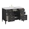 James Martin Vanities 48'' Vanity, Carbon Oak w/ 3 CM White Zeus Quartz Top 485-V48-CBO-3WZ - alternate 5